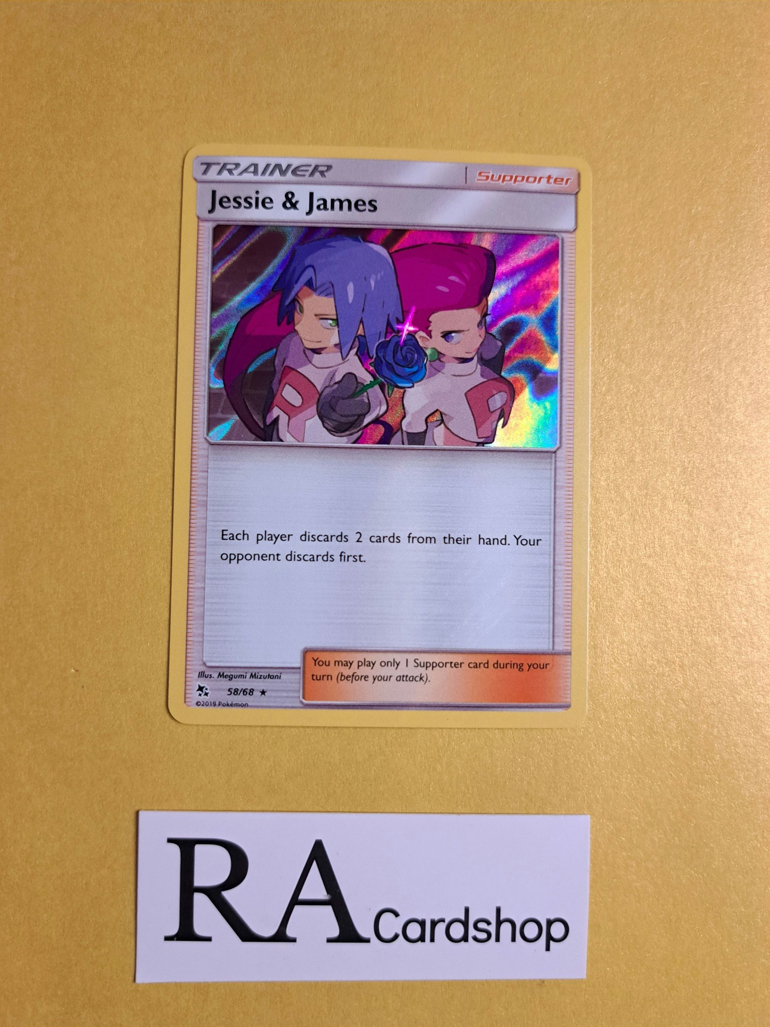 Jessie & James Holo Rare 58/68 Hidden Fates Pokemon