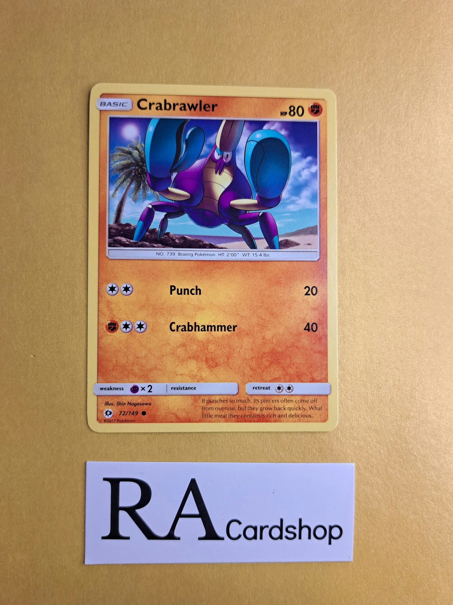 Crabrawler Common 72/149 Sun & Moon Pokemon