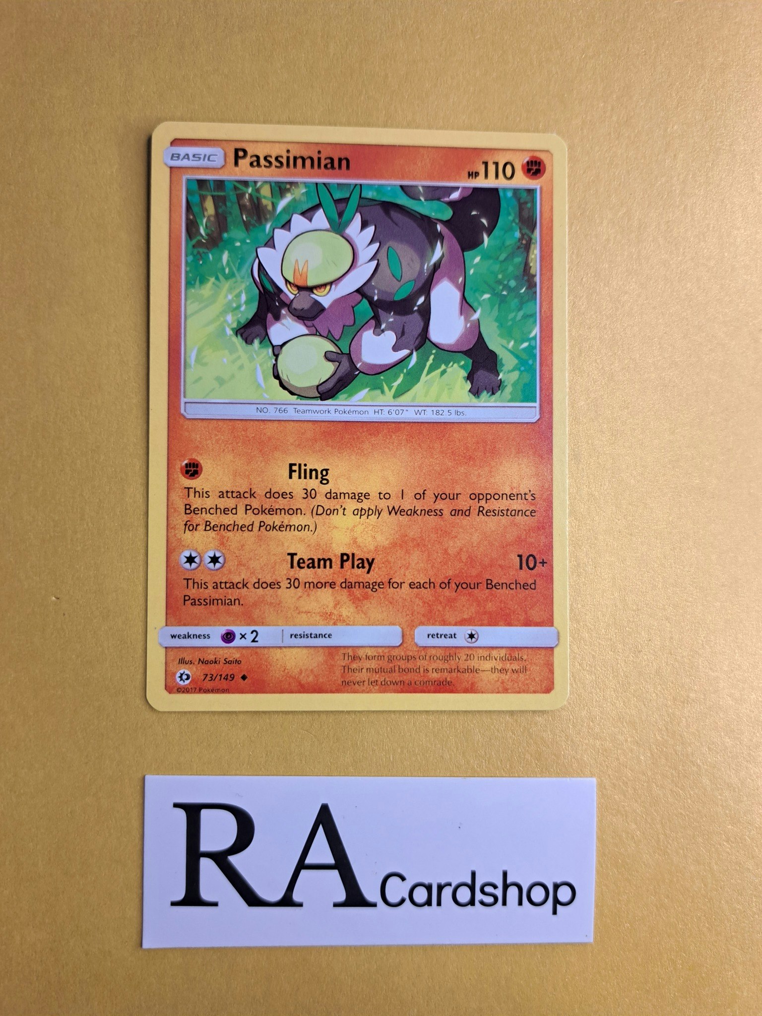 Passimian Uncommon 73/149 Sun & Moon Pokemon