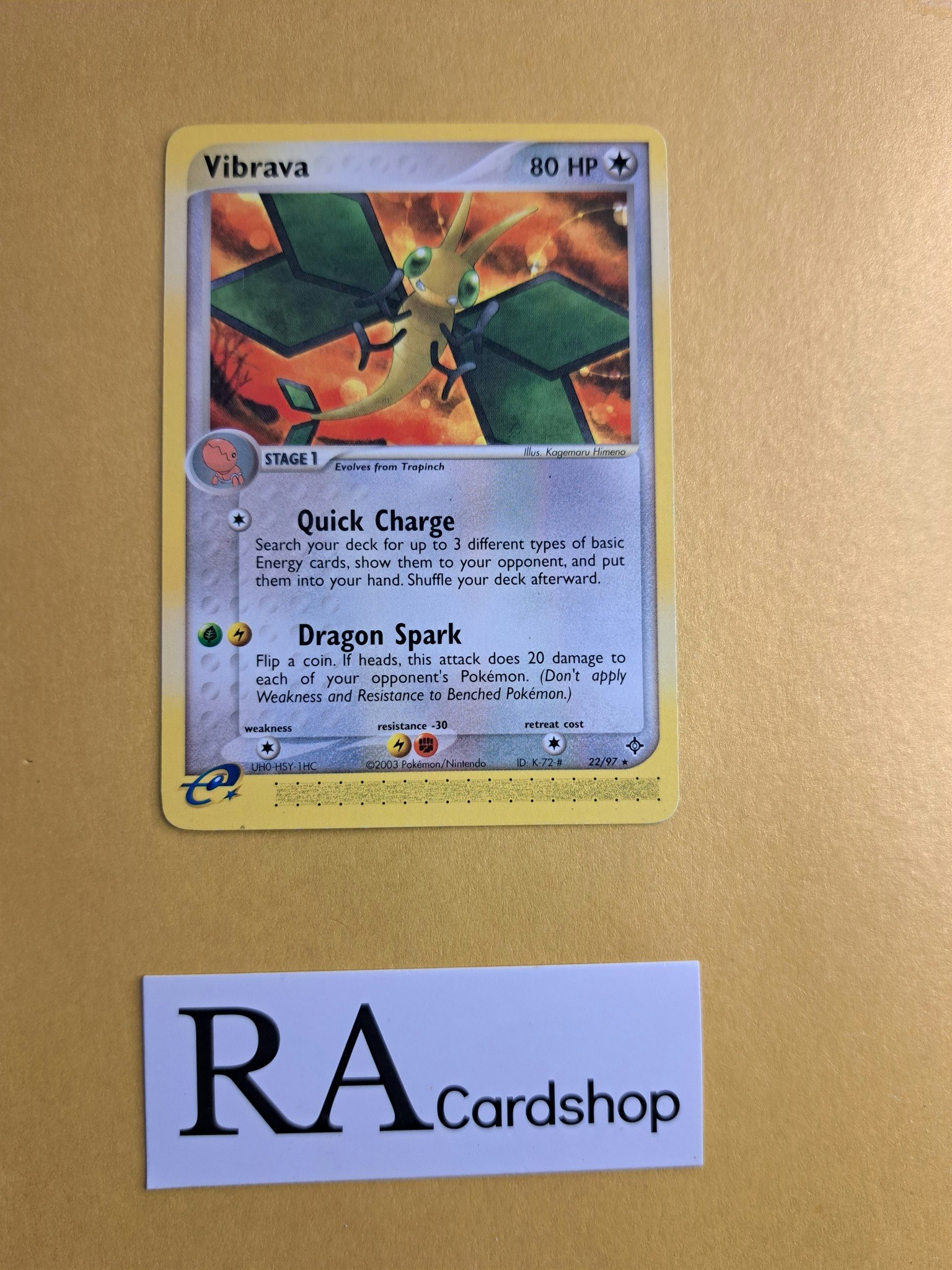 Vibrava Rare 22/97 Ex Dragon Pokemon