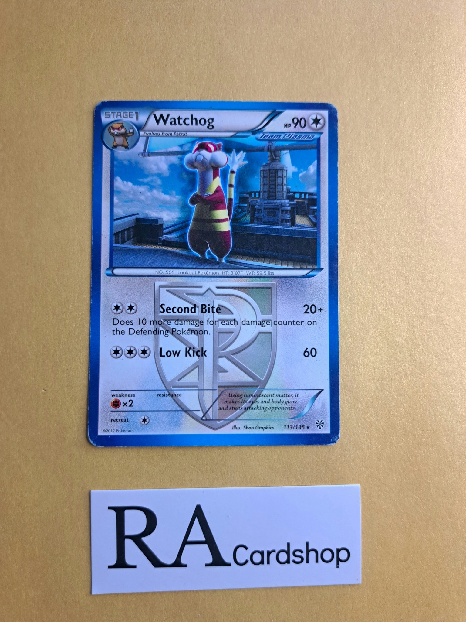 Watchog Rare 113/135 Plasma Storm Pokemon
