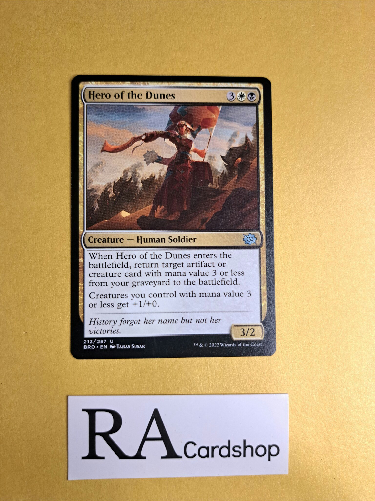 Hero of the Dunes Uncommon 213/287 The Brothers War Magic the Gathering