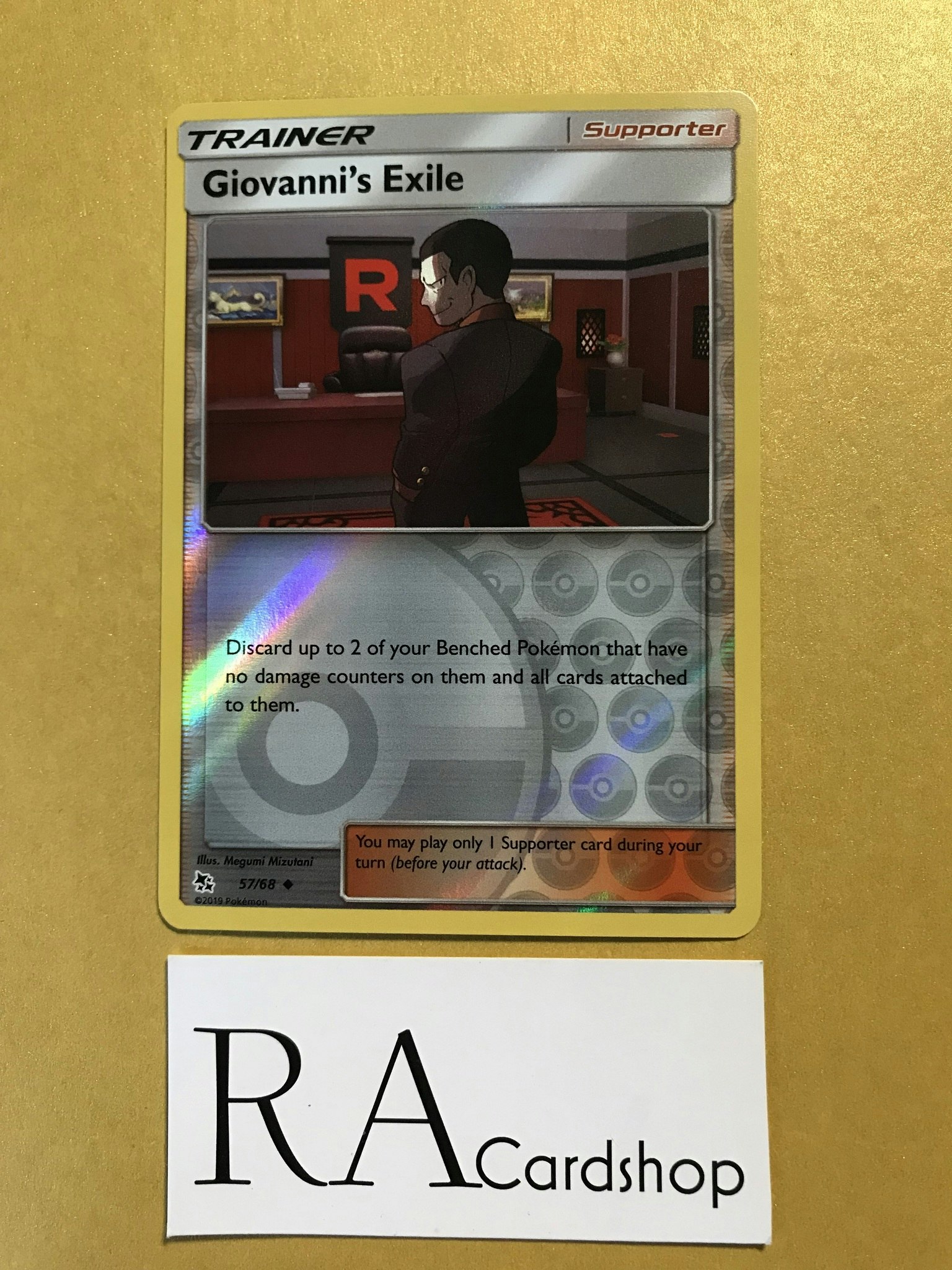 Giovannis Exile Reverse Holo Uncommon 57/68 Hidden Fates Pokemon