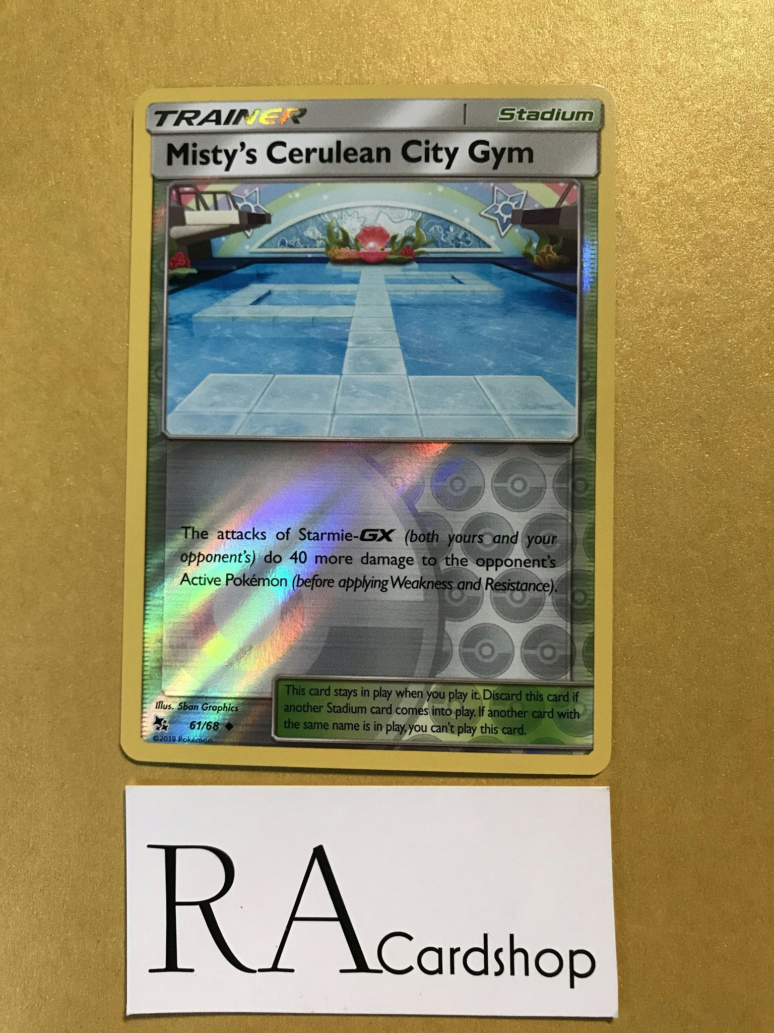 Mistys Cerulean City Gym Reverse Holo Uncommon 61/68 Hidden Fates Pokemon