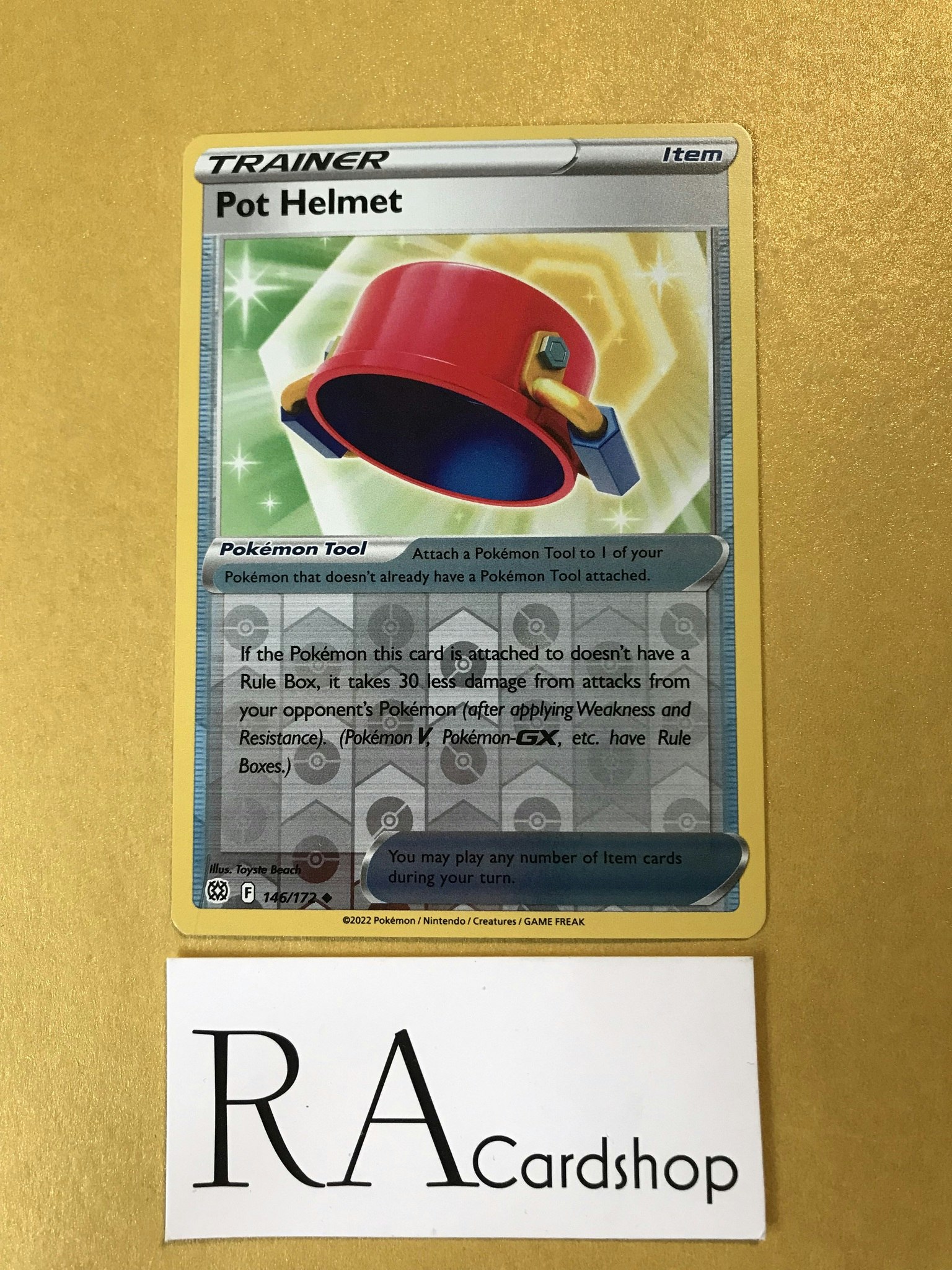 Pot Helmet Reverse Holo Uncommon 146/172 Brilliant Stars Pokemon