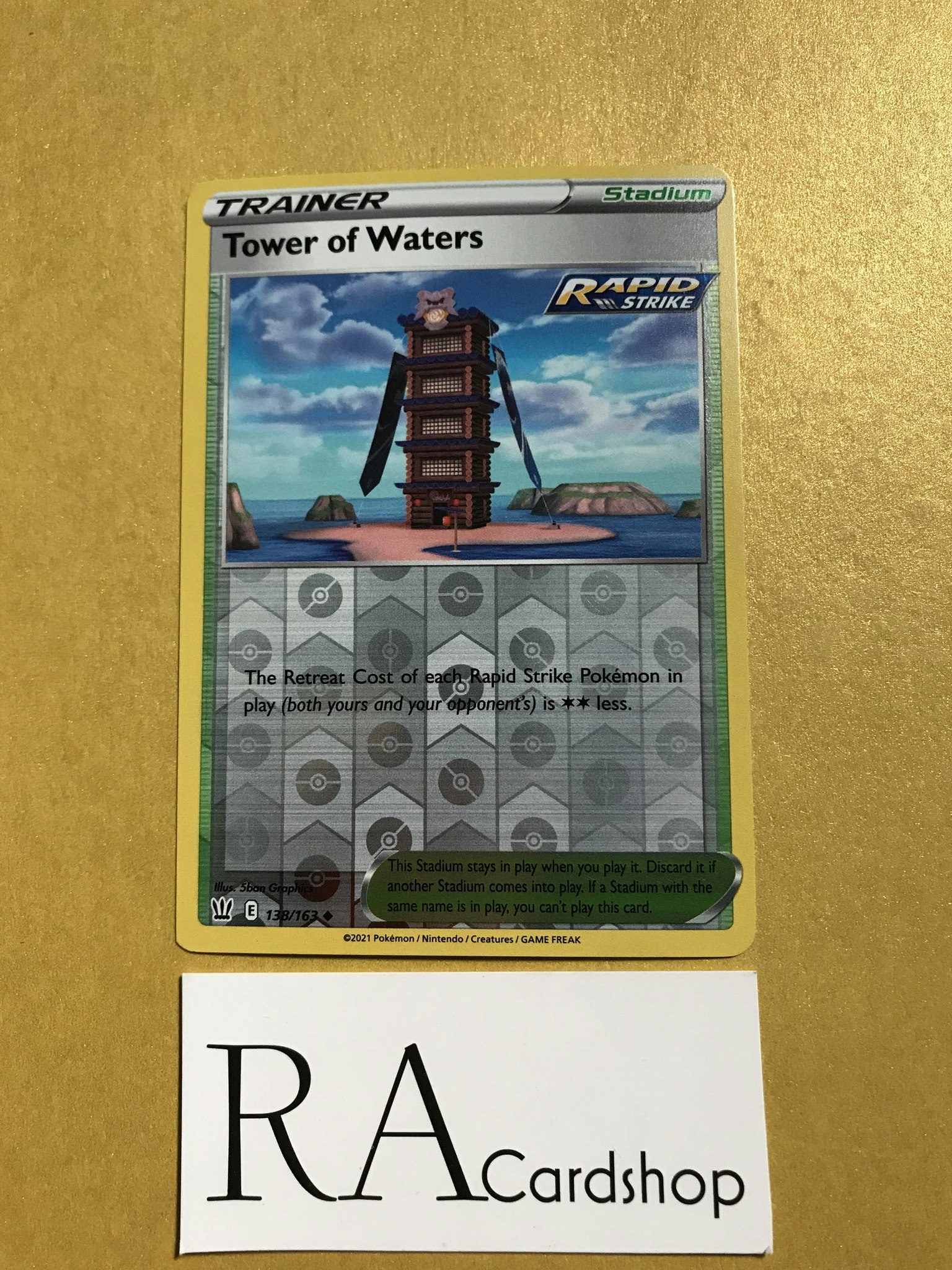 Tower of Waters Reverse Holo Uncommon 138/163 Battle Styles Pokemon