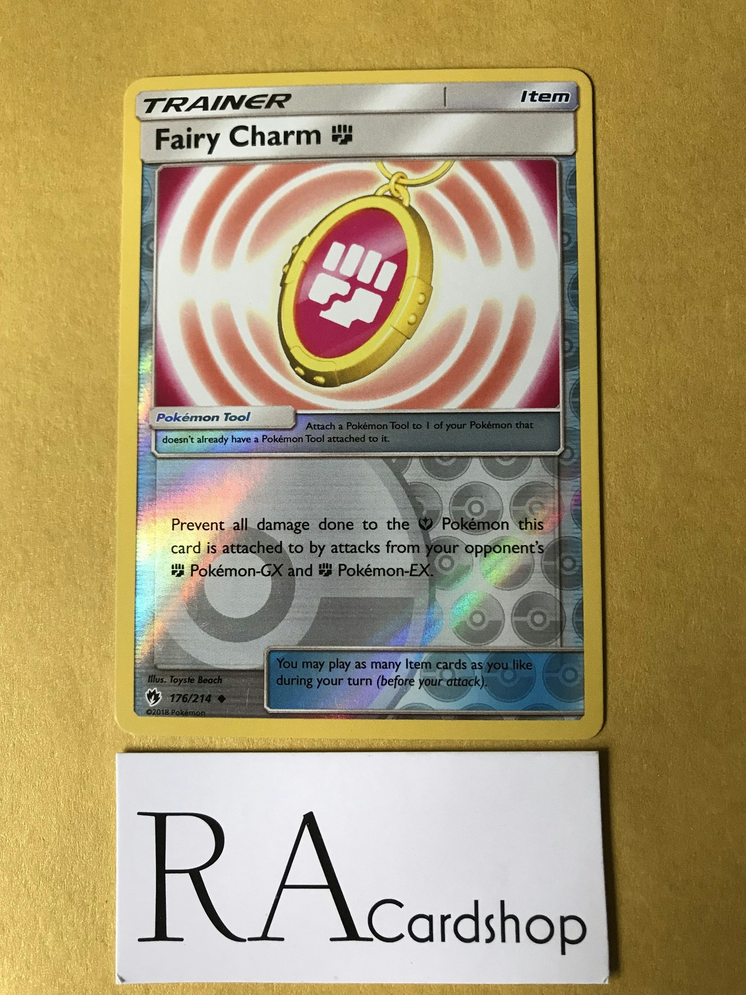 Fairy Charm (Fighting) Reverse Holo Uncommon 176/214 Lost Thunder Pokemon