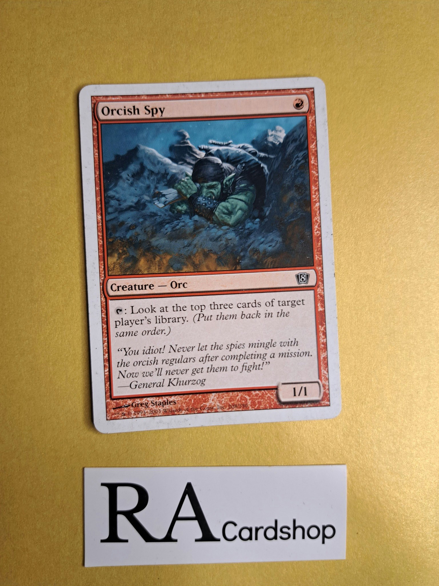 Orcish Spy Common 208/350 Eight Edition Magic the Gathering