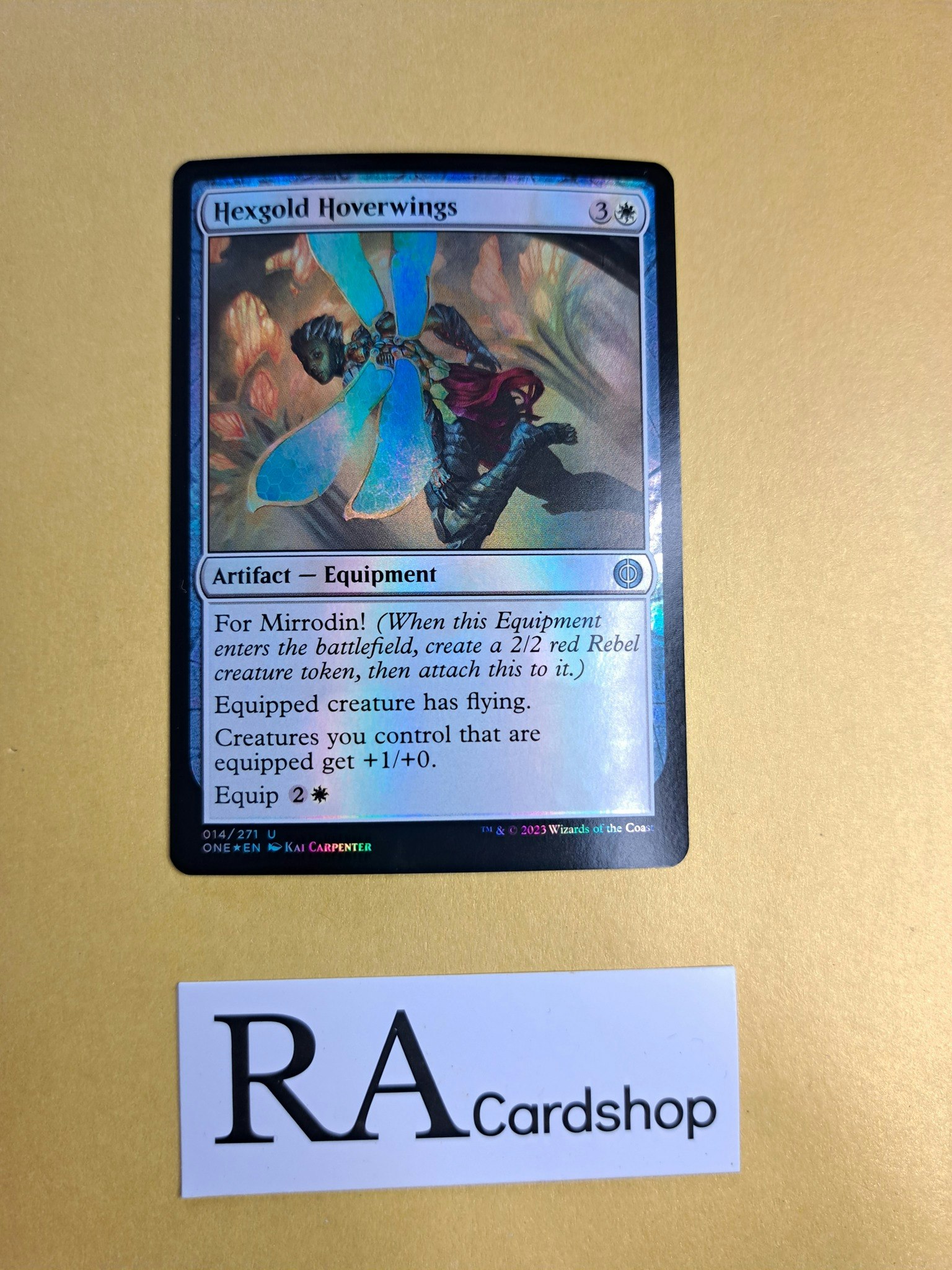 Hexgold Hoverwings Foil Uncommon 014/271 Phyrexia All Will Be One Magic the Gathering