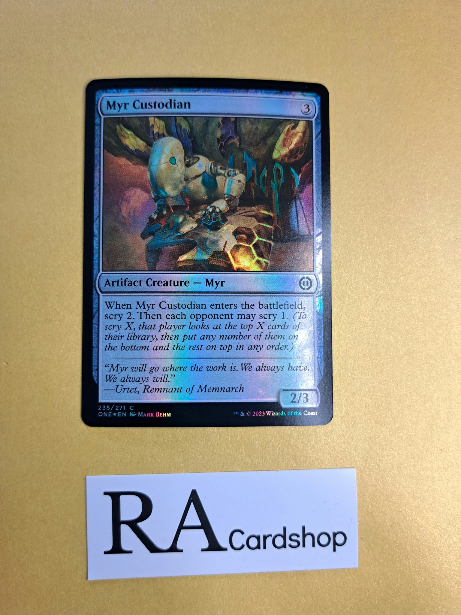 Myr Custodian Foil Common 235/271 Phyrexia All Will Be One Magic the Gathering