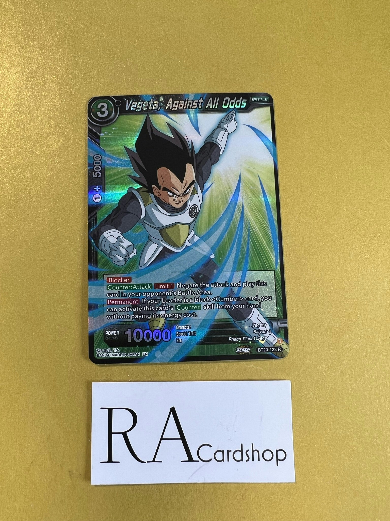 Vegeta Against All Odds Reverse Holo Rare BT20-123 Power Absorbed