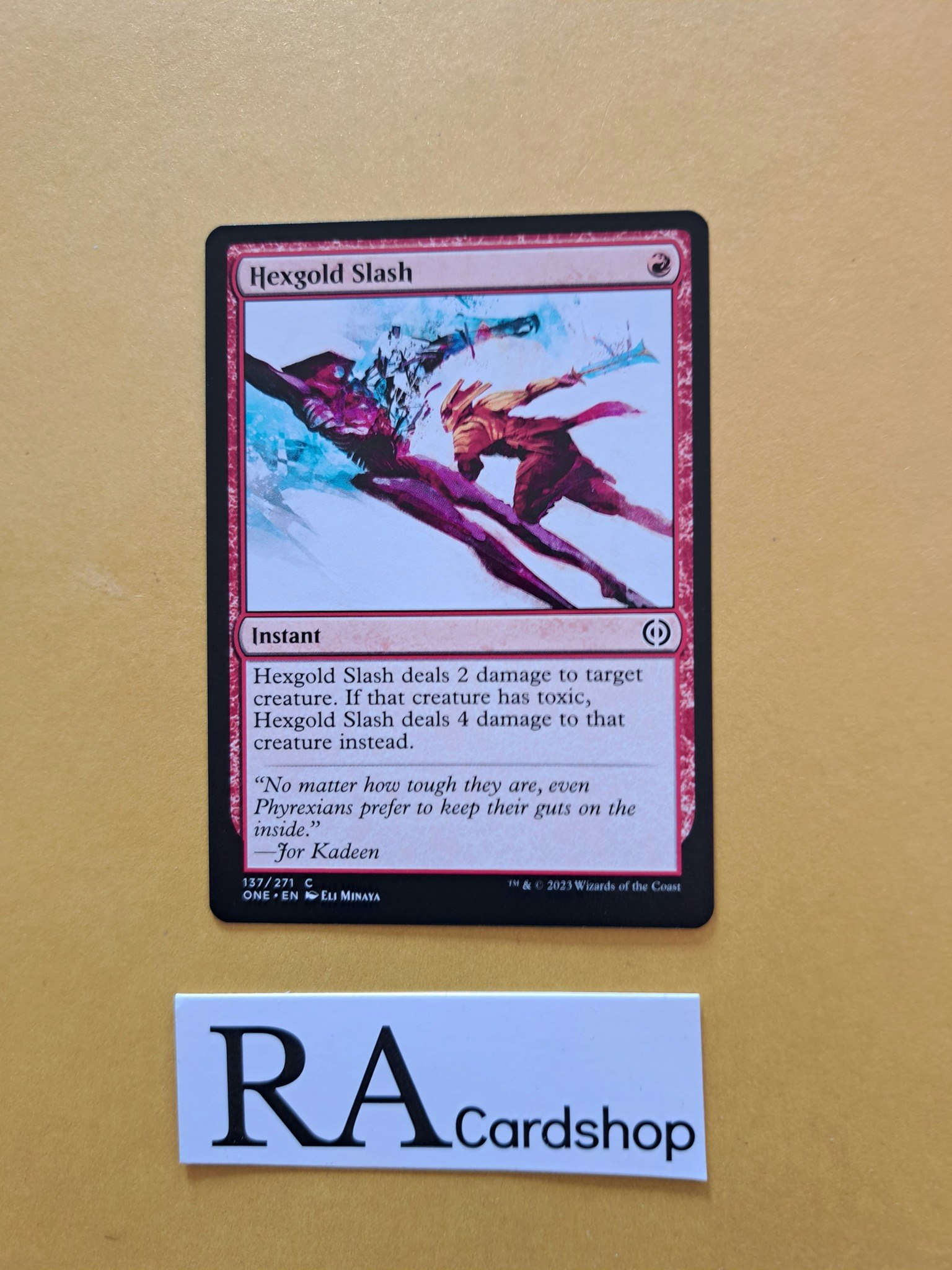 Hexgold Slash Common 137/271 Phyrexia All Will Be One Magic the Gathering