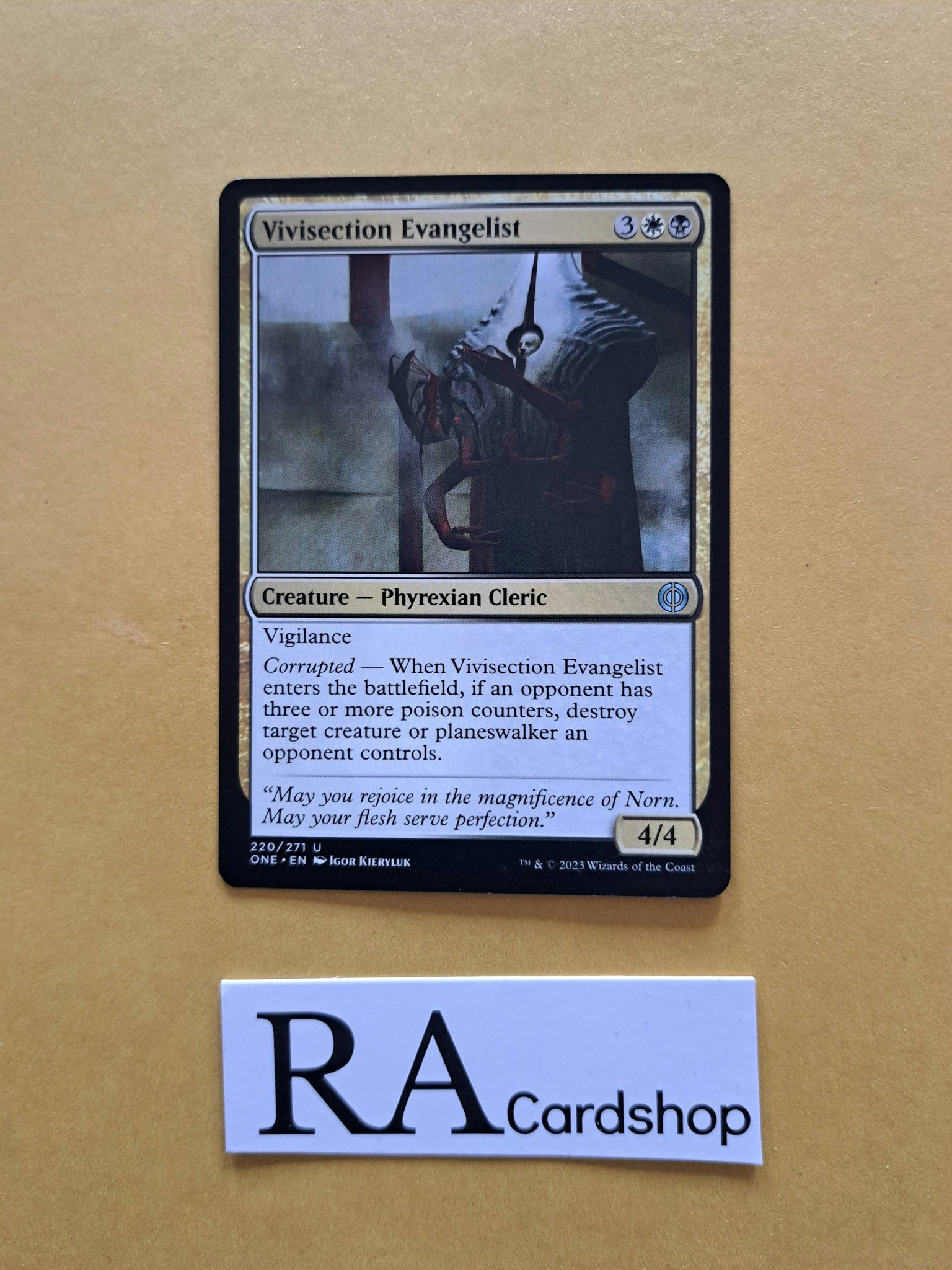 Vivisection Evangelist Uncommon 220/271 Phyrexia All Will Be One Magic the Gathering