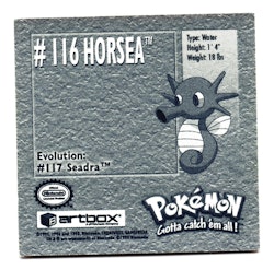Horsea #116 Stickers 1999 Series 1 Pokemon