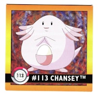 Chansey #113 Stickers 1999 Series 1 Pokemon