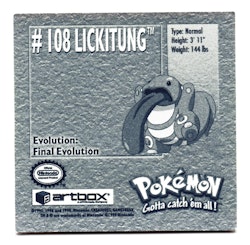Lickitung #108 Stickers 1999 Series 1 Pokemon