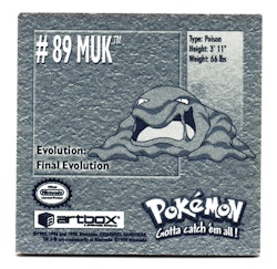 Muk #89 Stickers 1999 Series 1 Pokemon