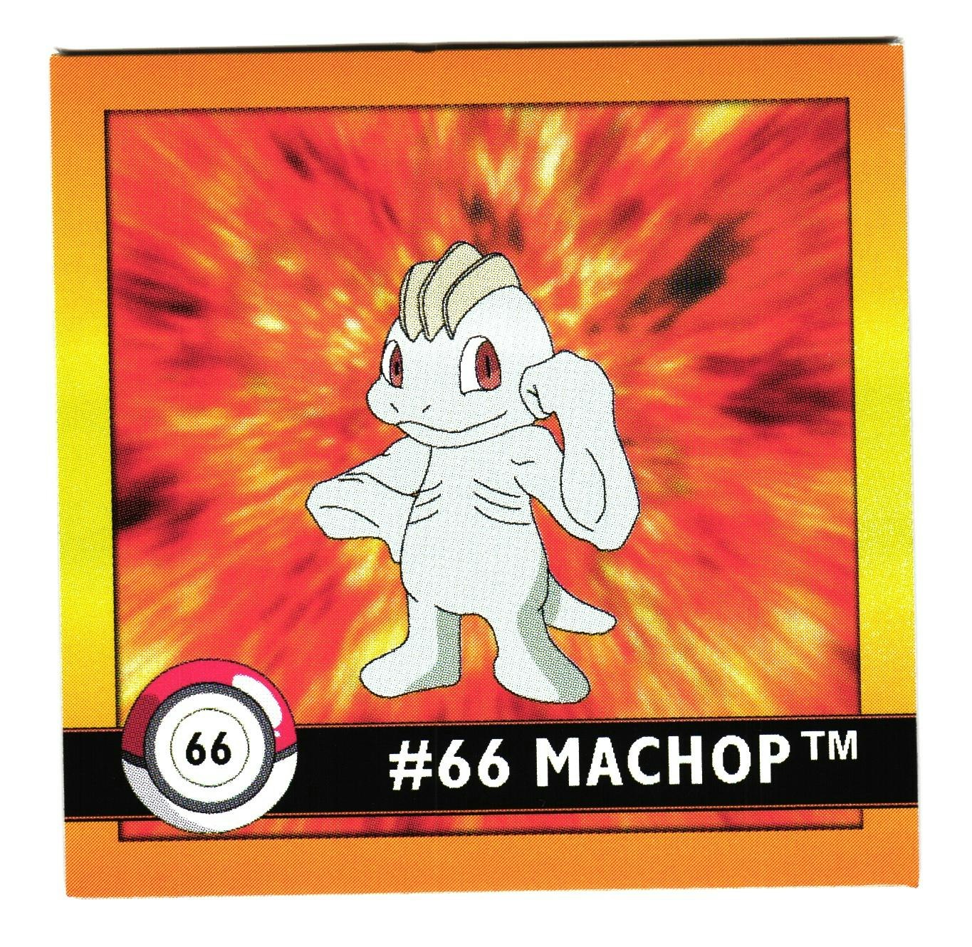 Machop #66 Stickers 1999 Series 1 Pokemon