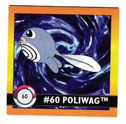 Poliwag #60 Stickers 1999 Series 1 Pokemon