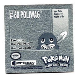 Poliwag #60 Stickers 1999 Series 1 Pokemon