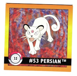 Persian #53 Stickers 1999 Series 1 Pokemon