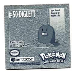Diglett #50 Stickers 1999 Series 1 Pokemon