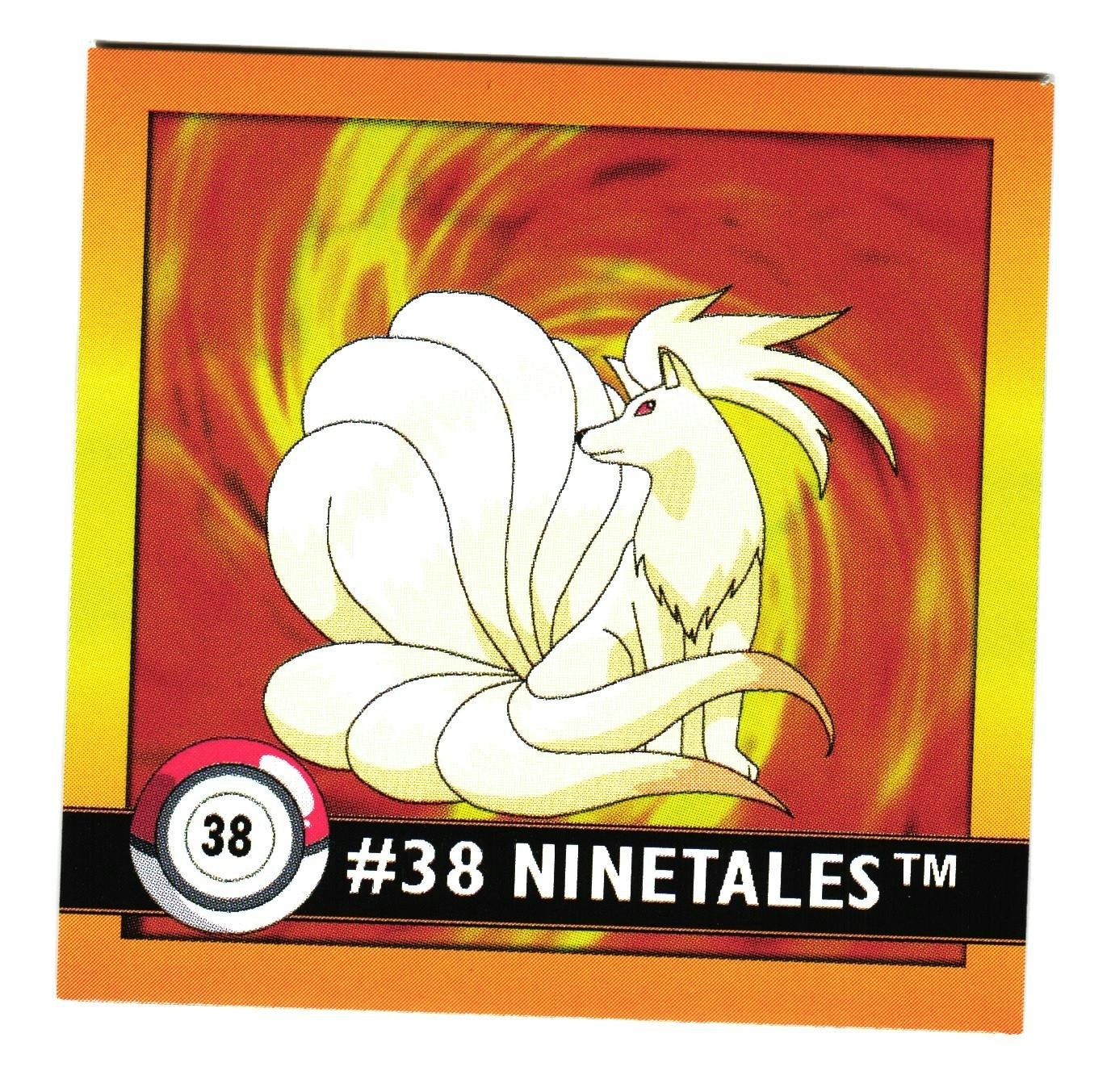 Ninetales #38 Stickers 1999 Series 1 Pokemon