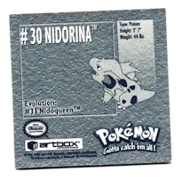 Nidorina #30 Stickers 1999 Series 1 Pokemon