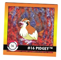 Pidgey #16 Stickers 1999 Series 1 Pokemon