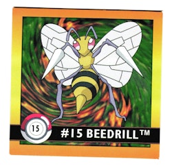 Beedrill #15 Stickers 1999 Series 1 Pokemon