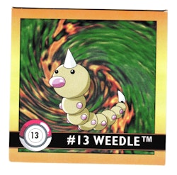 Weedle #13 Stickers 1999 Series 1 Pokemon