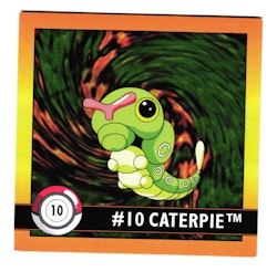 Caterpie #10 Stickers 1999 Series 1 Pokemon