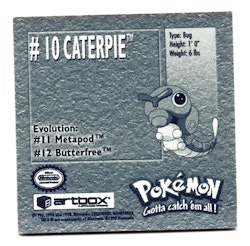 Caterpie #10 Stickers 1999 Series 1 Pokemon