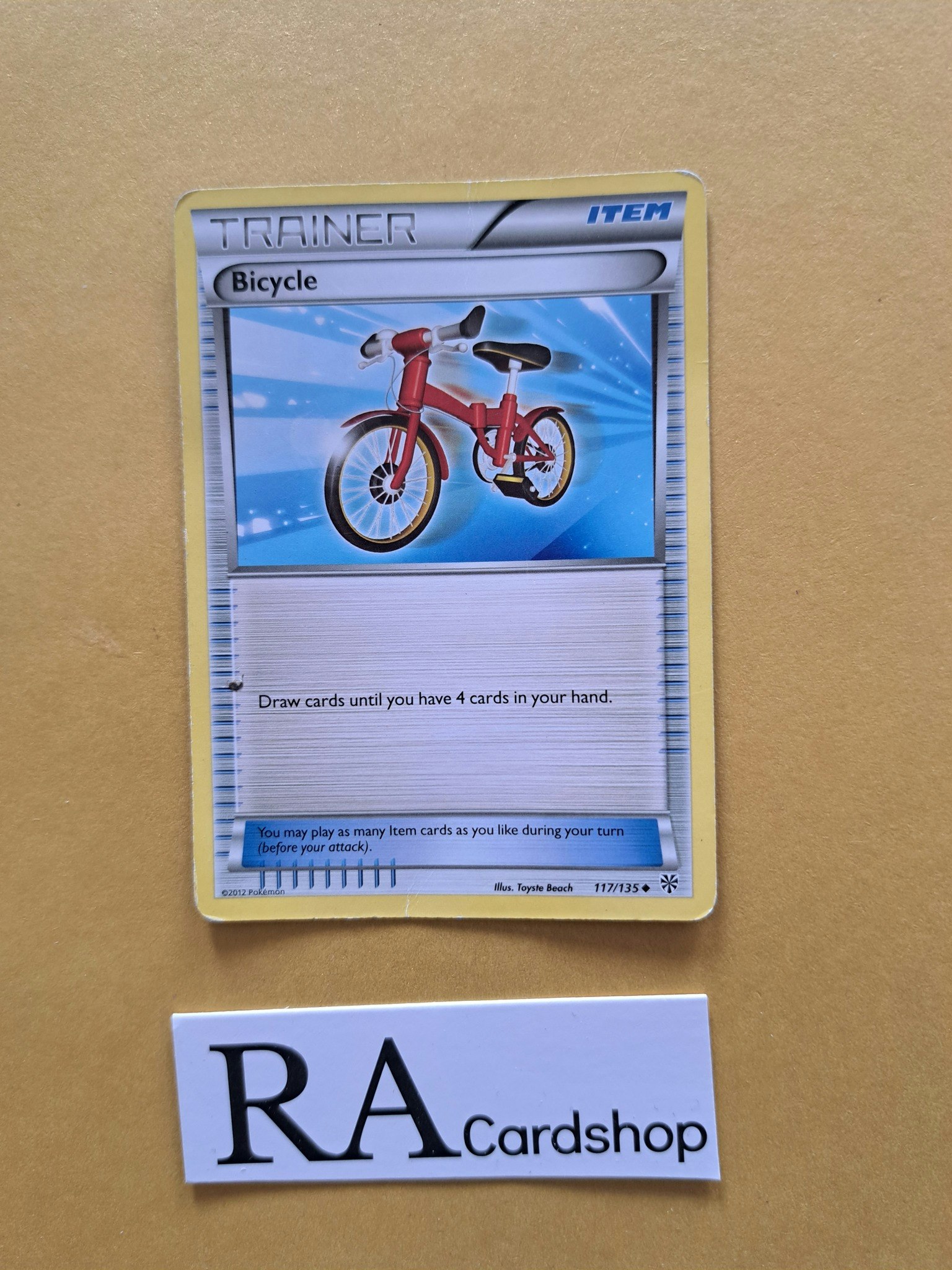 Bicycle Uncommon 117/135 Plasma Storm Pokemon