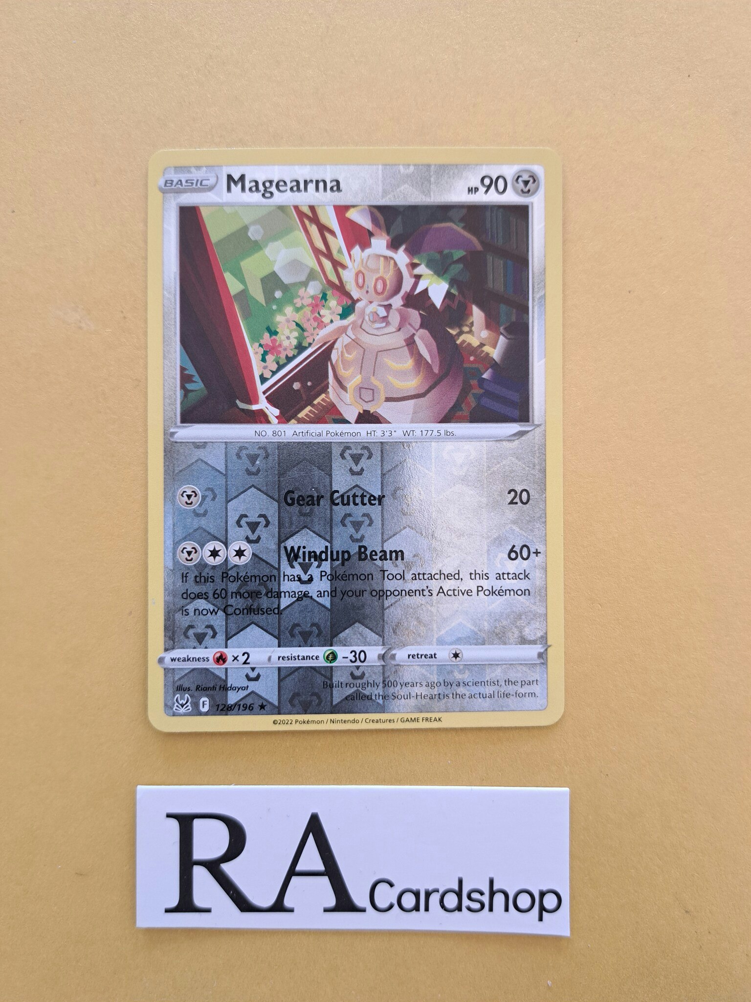 Magearna Reverse Holo Rare 128/196 Lost Origin Pokemon