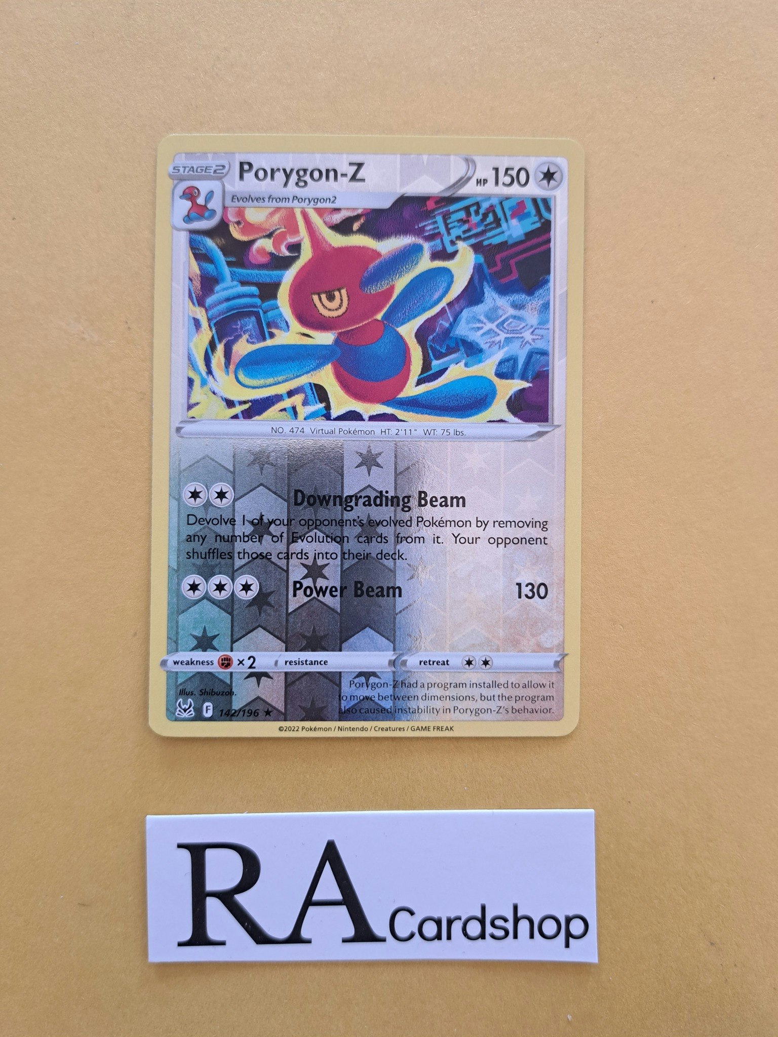 Porygon-Z  Reverse Holo Rare 142/196 Lost Origin Pokemon