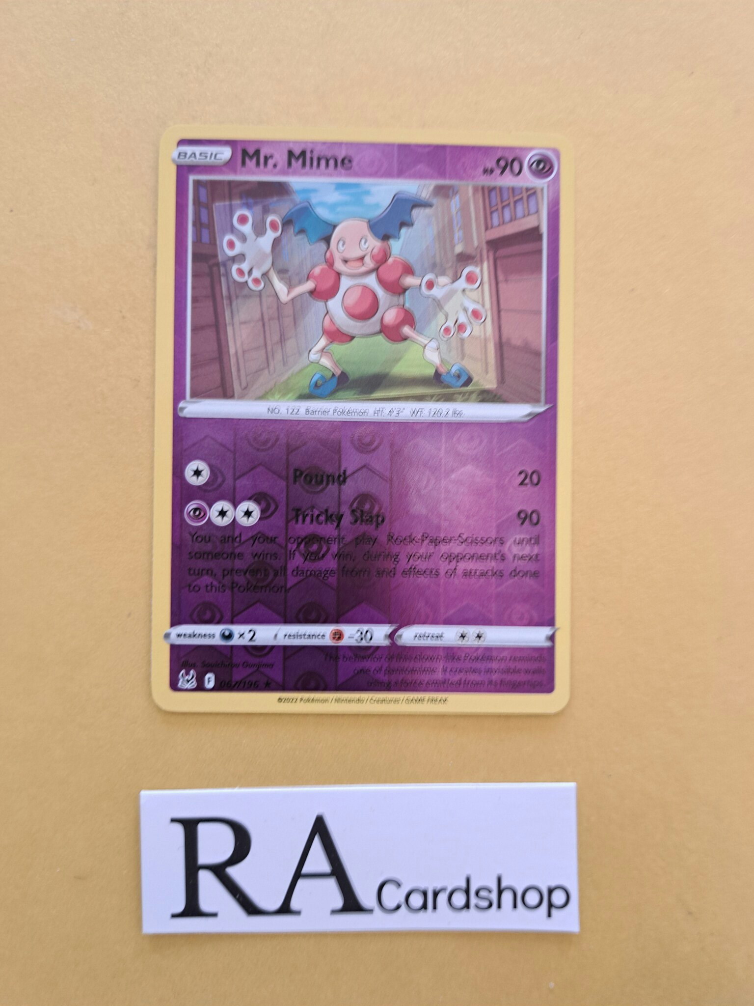 Mr. Mime Reverse Holo Rare 067/196 Lost Origin Pokemon
