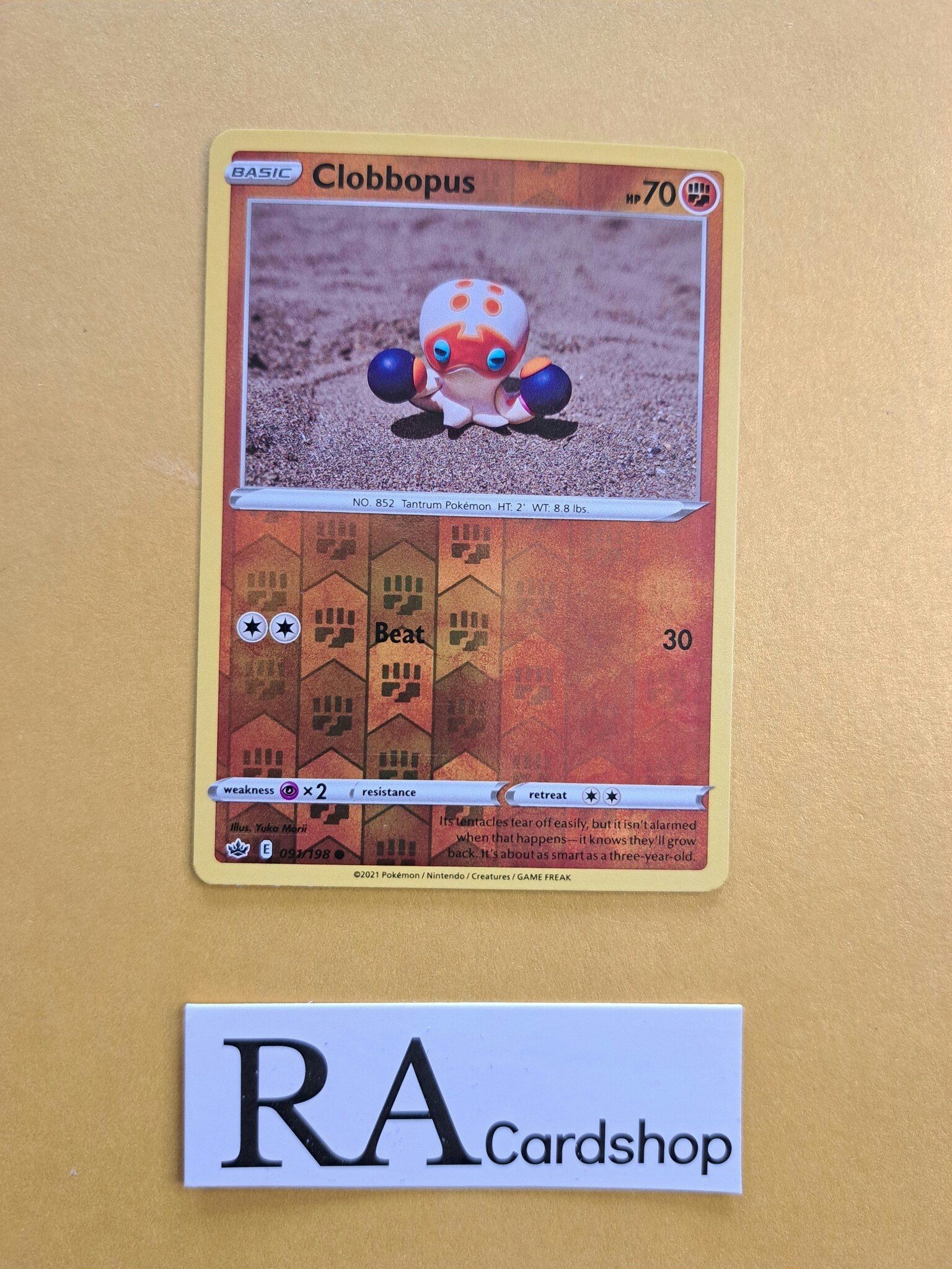 Clobbopus Reverse Holo Common 091/198 Chilling Reign Pokemon