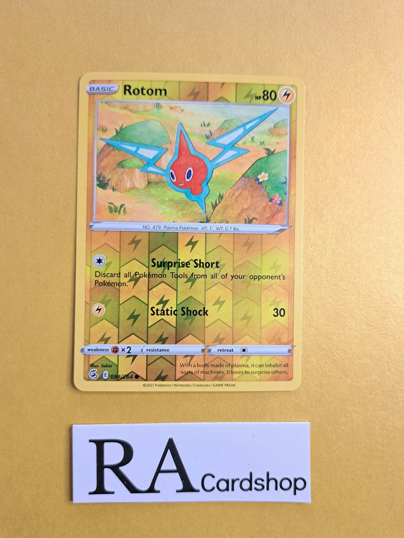 Rotom Reverse Holo Common 094/264 Fusion Strike Pokemon