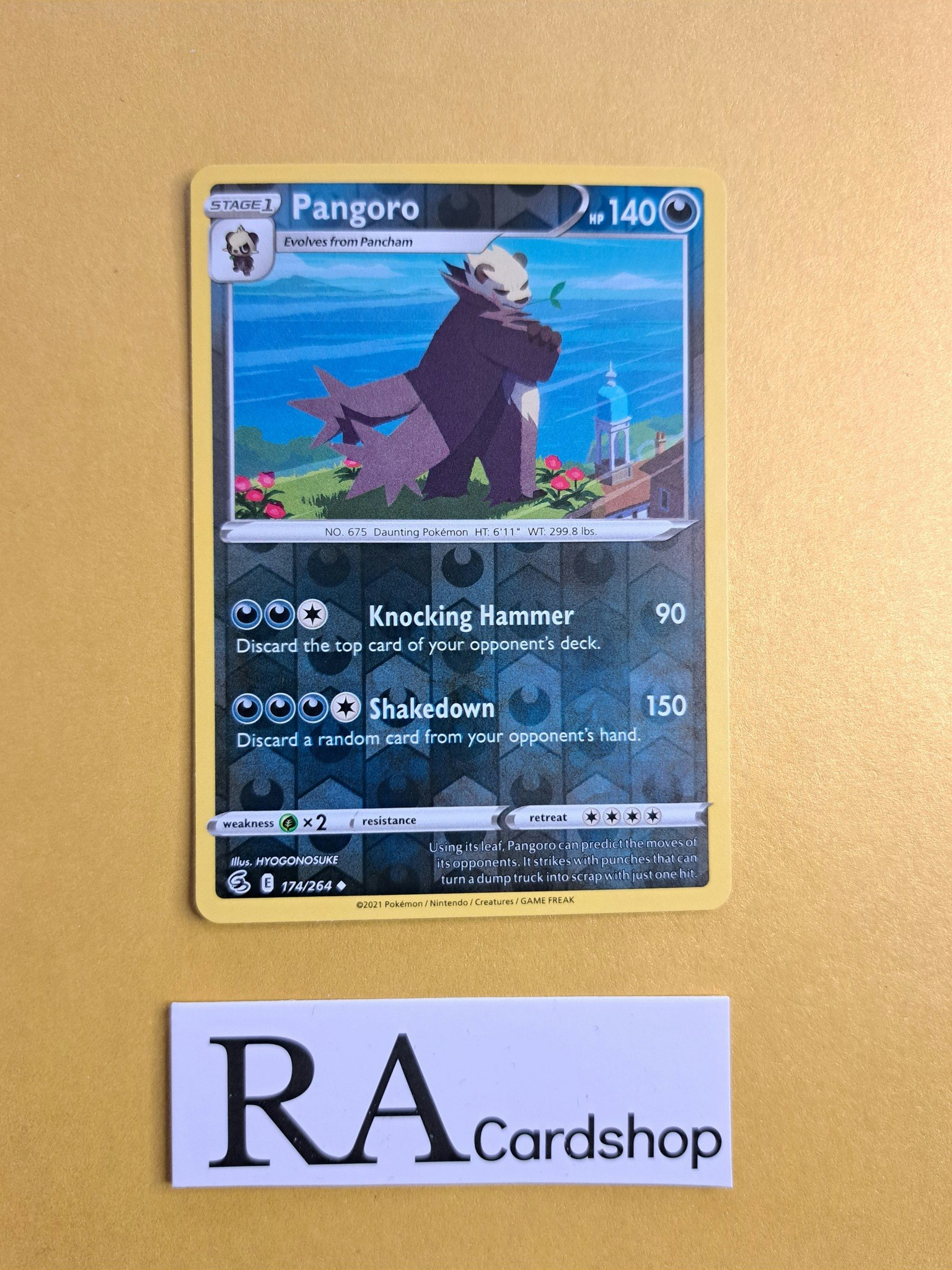 Pangoro Reverse Holo Uncommon 174/264 Fusion Strike Pokemon