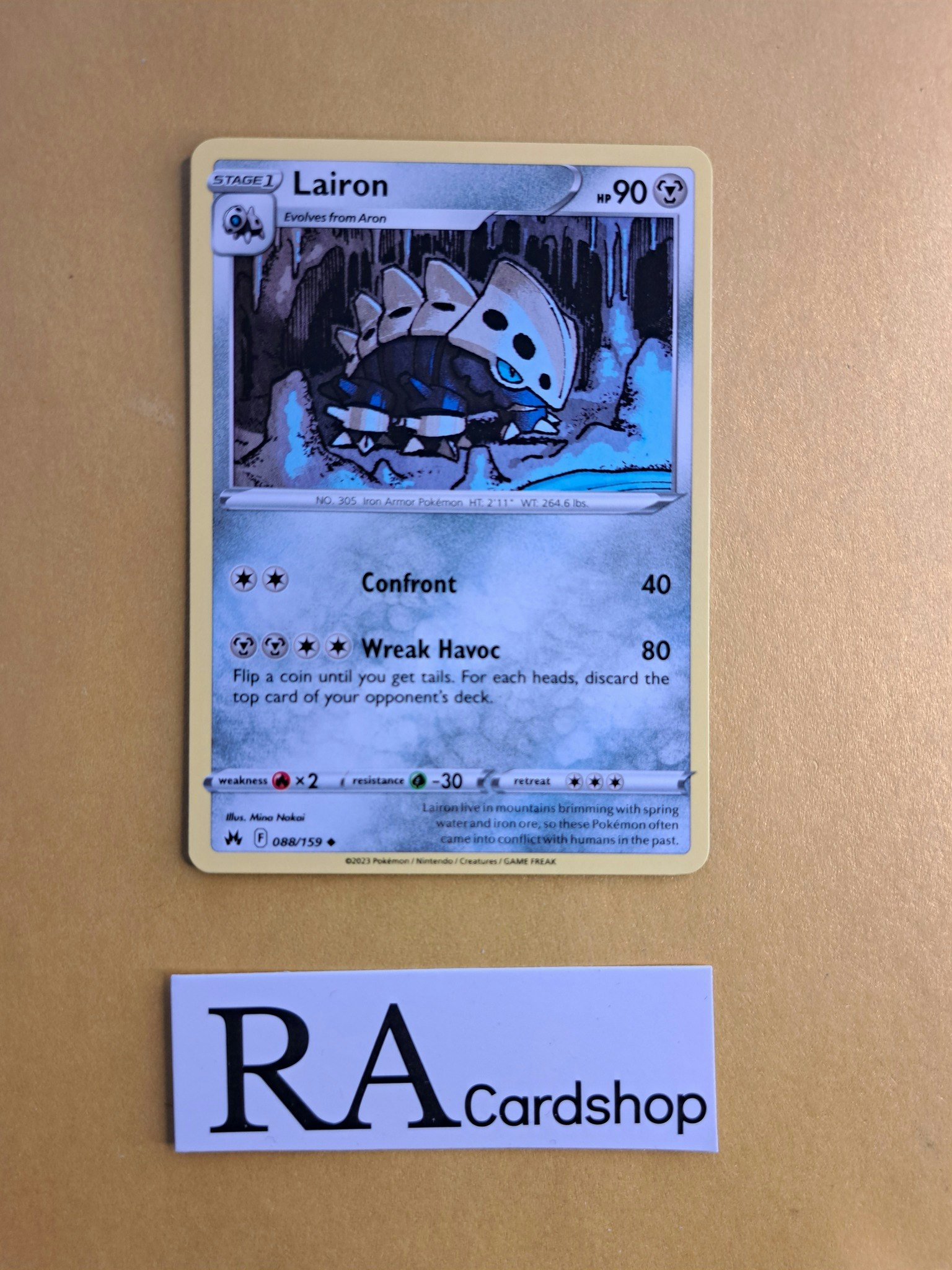 Lairon Uncommon 088/159 Crown Zenith Pokemon