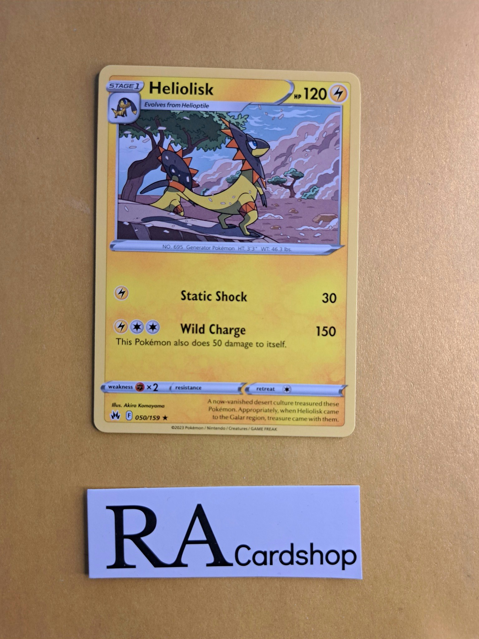 Heliolisk Rare 050/159 Crown Zenith Pokemon