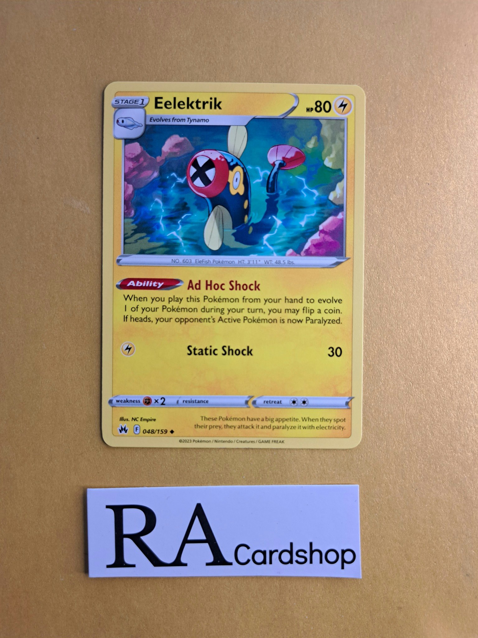 Eelektrik Uncommon  048/159 Crown Zenith Pokemon