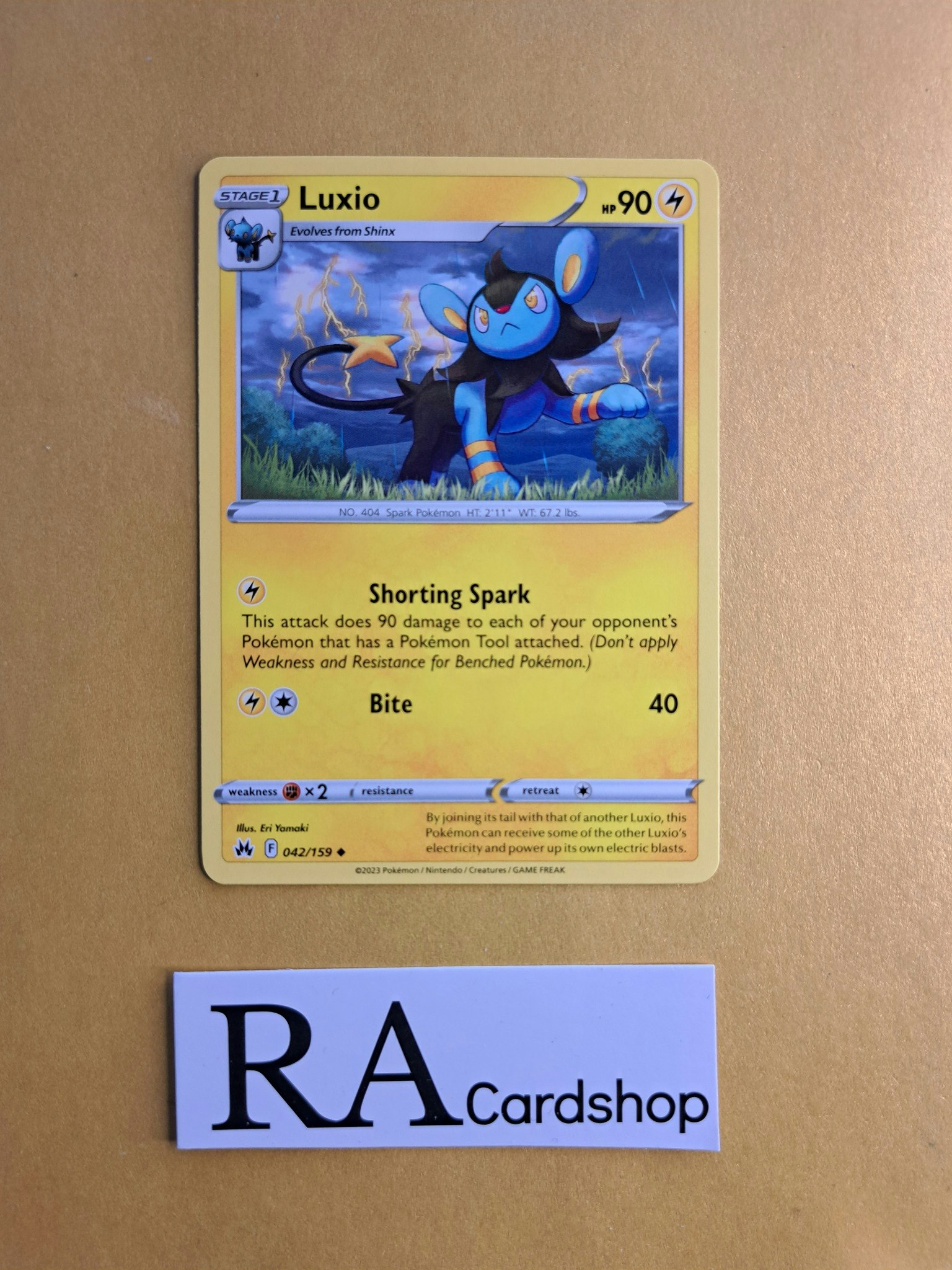 Luxio Uncommon 042/159 Crown Zenith Pokemon