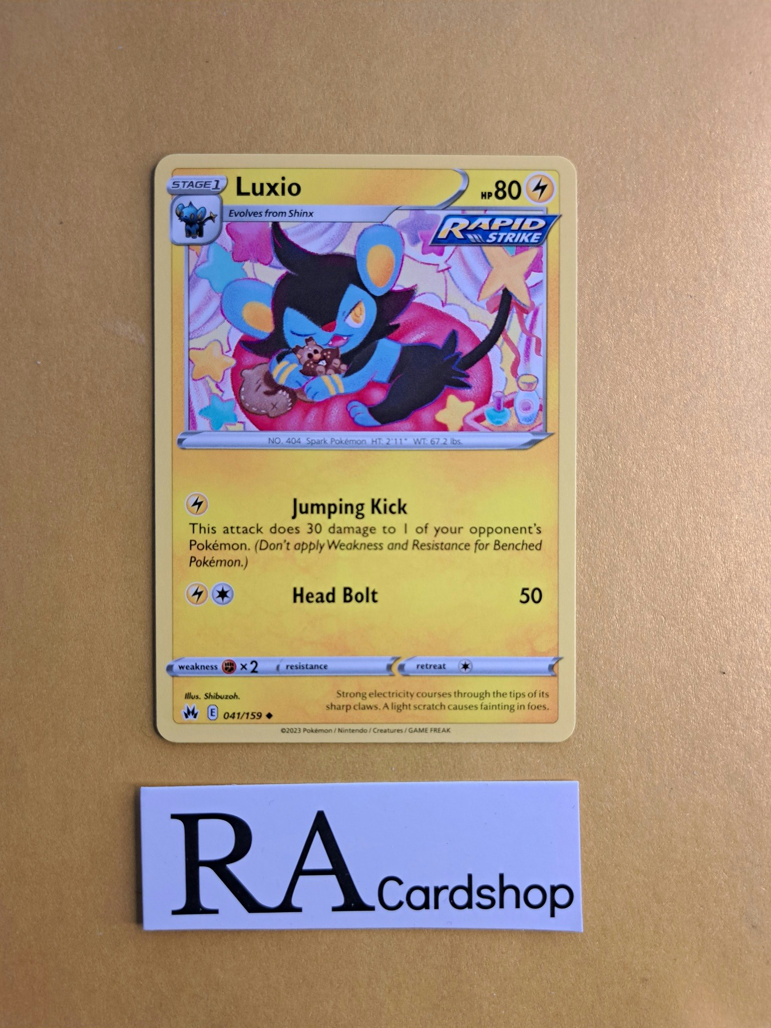 Luxio Uncommon 041/159 Crown Zenith Pokemon