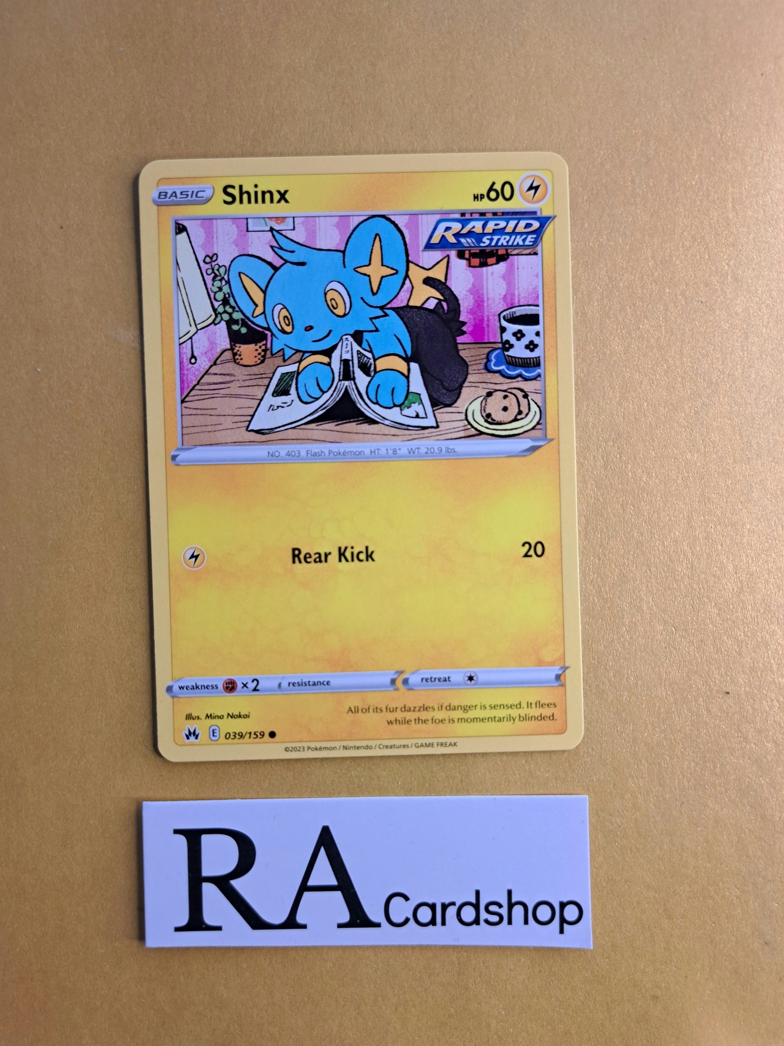 Shinx Common 039/159 Crown Zenith Pokemon