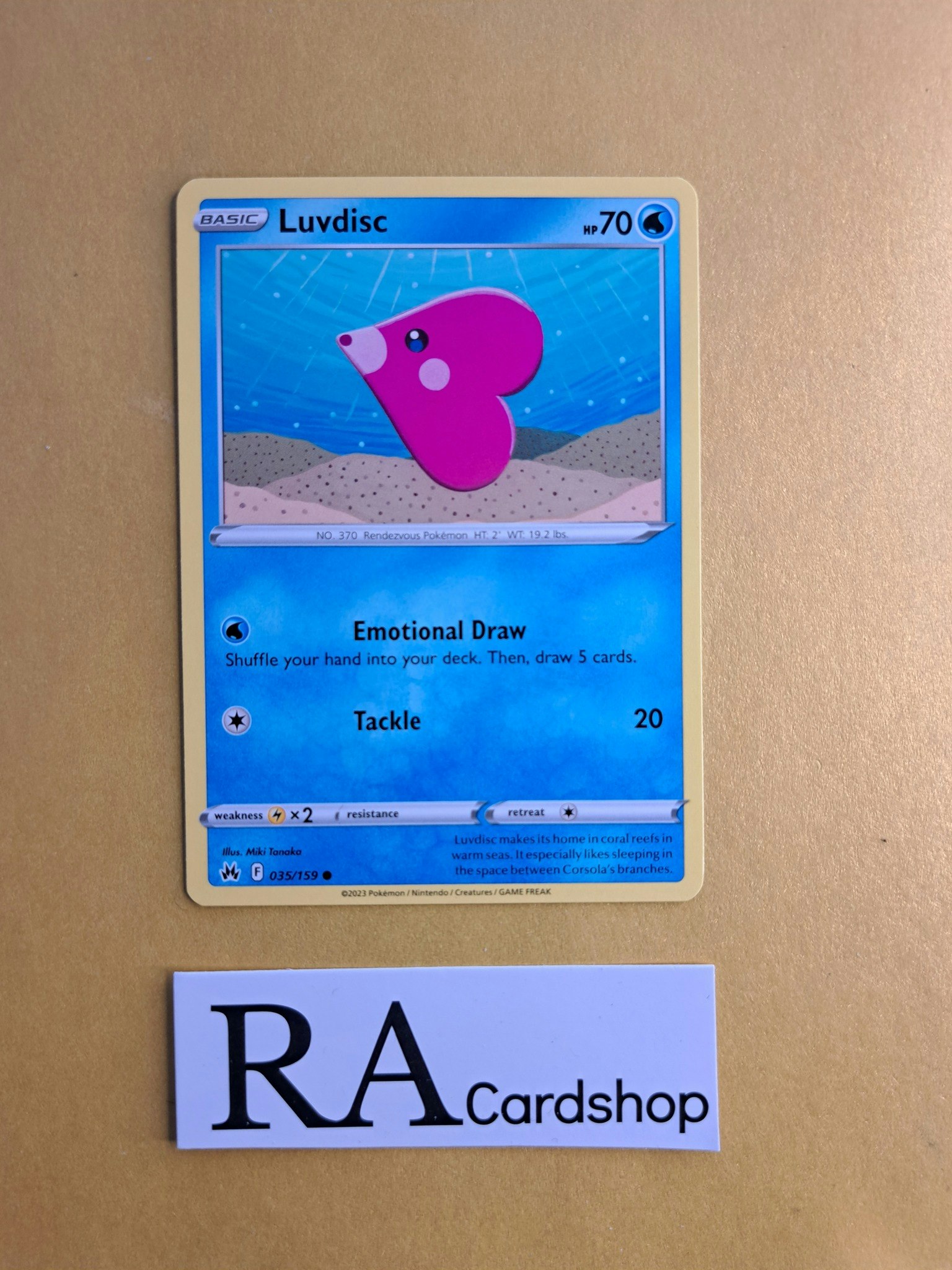 Luvdisc Common 035/159 Crown Zenith Pokemon
