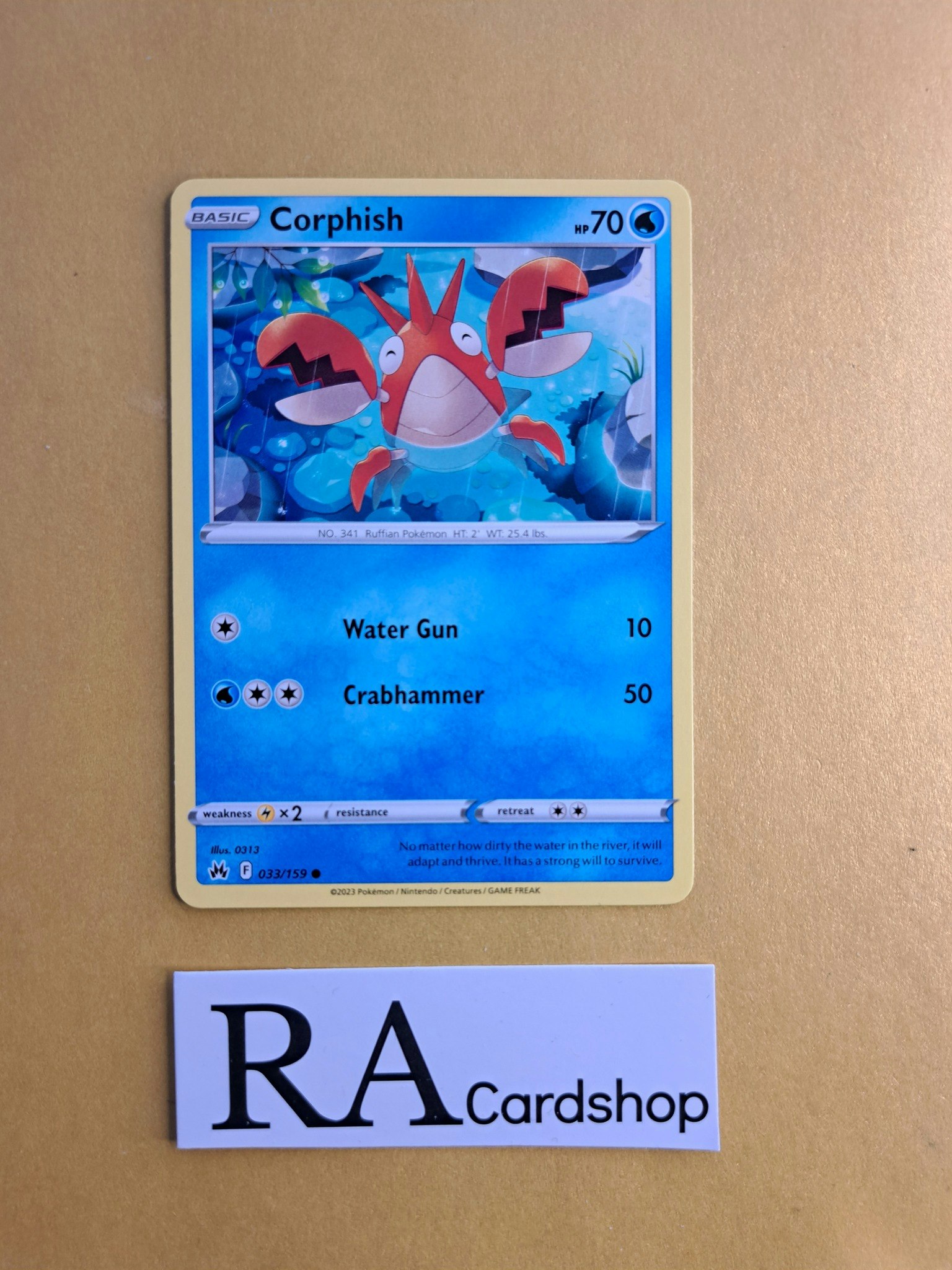 Corphish Common 033/159 Crown Zenith Pokemon