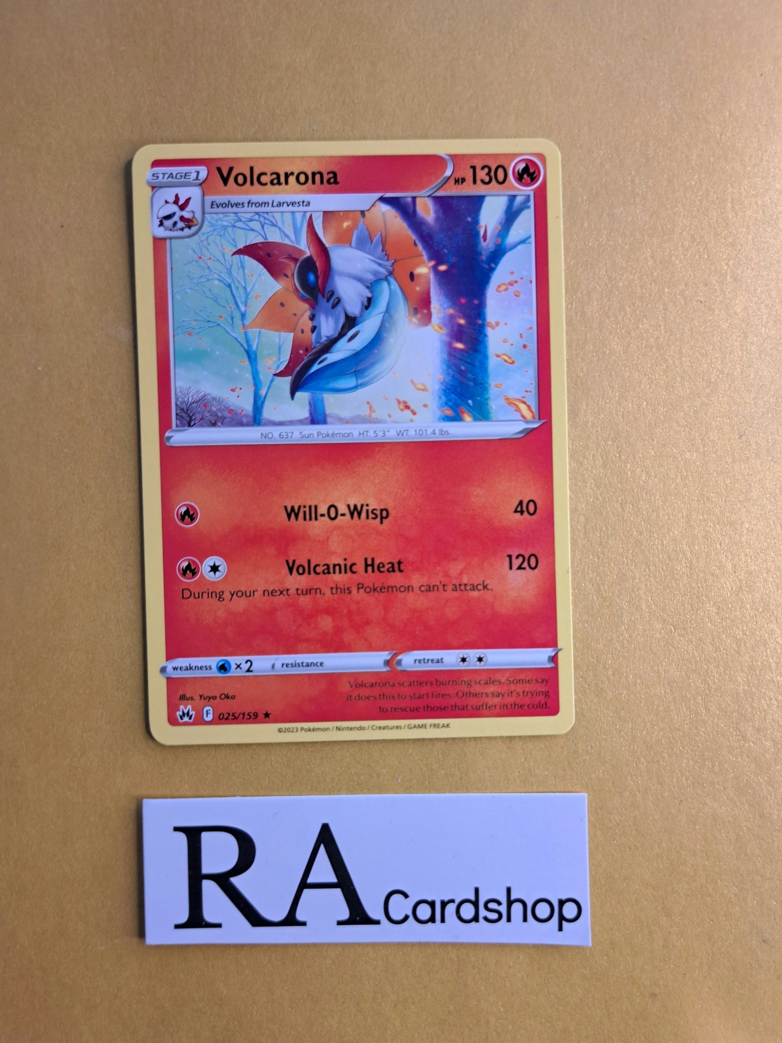 Volcarona Rare 025/159 Crown Zenith Pokemon