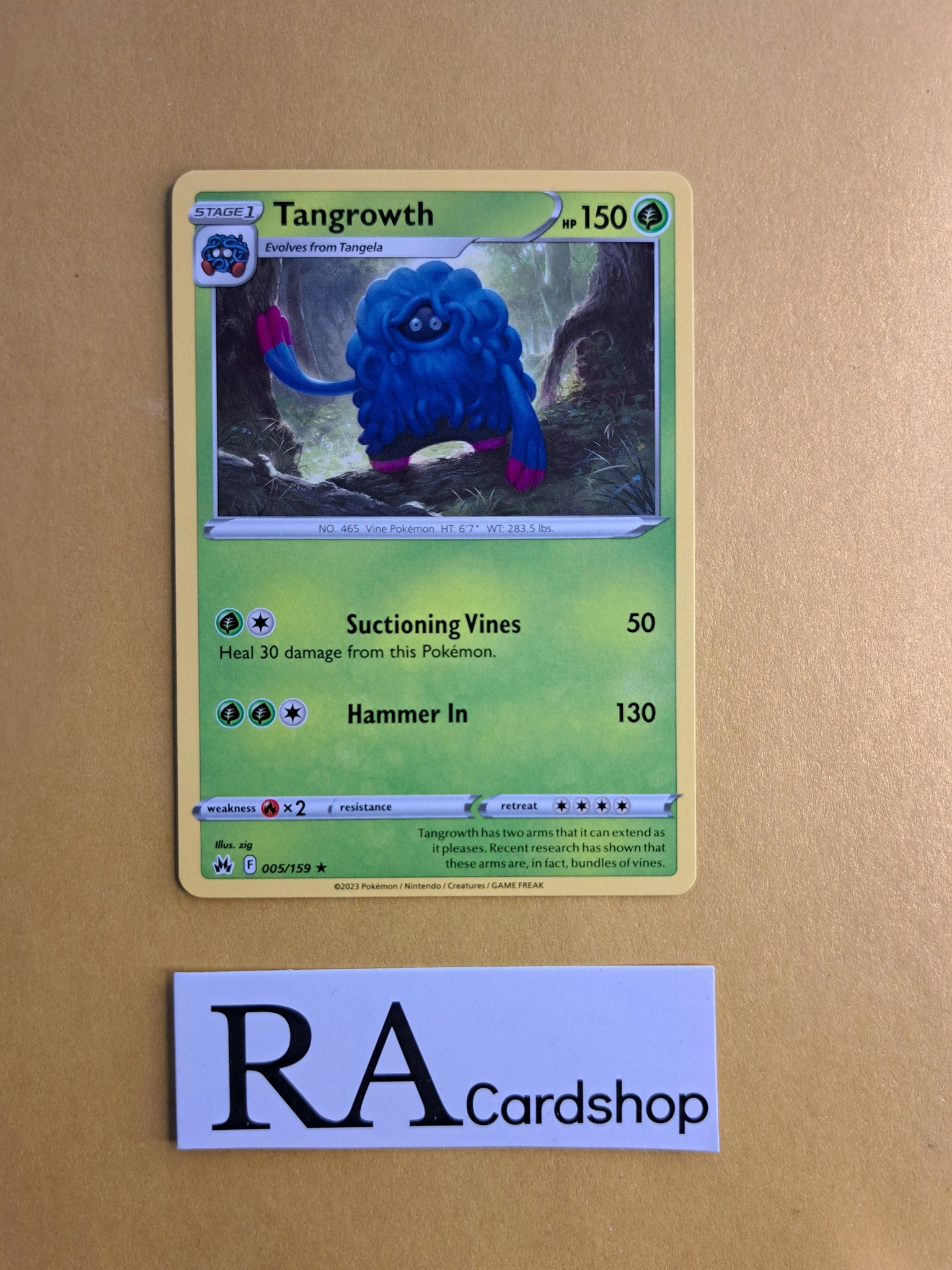 Tangrowth Rare 005/159 Crown Zenith Pokemon